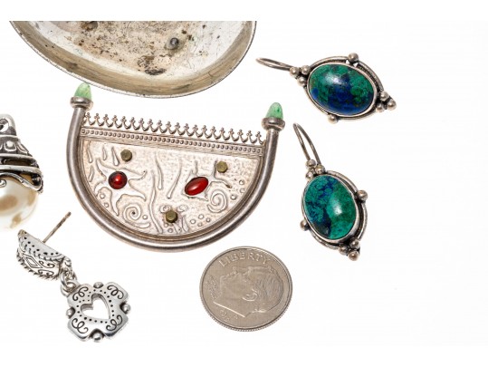 Collection Of Sterling Silver Jewelry, 91.3 Dwt