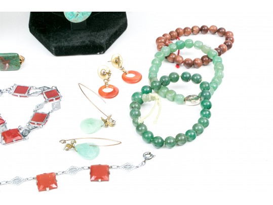 Colorful Collection Of Hardstone Jewelry