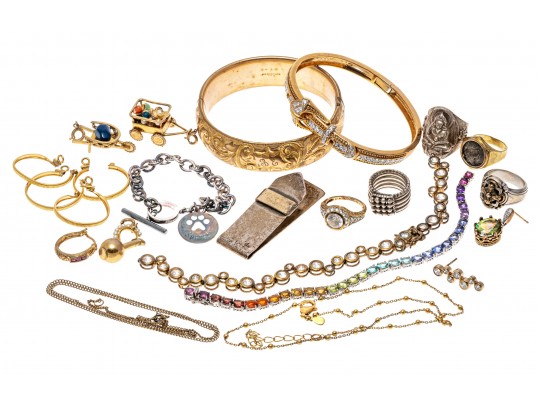 Lot Of Assorted Sterling Silver And Gold Filled Jewelry Pieces