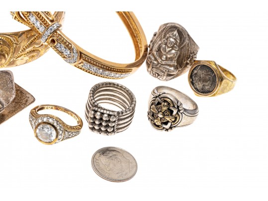 Lot Of Assorted Sterling Silver And Gold Filled Jewelry Pieces