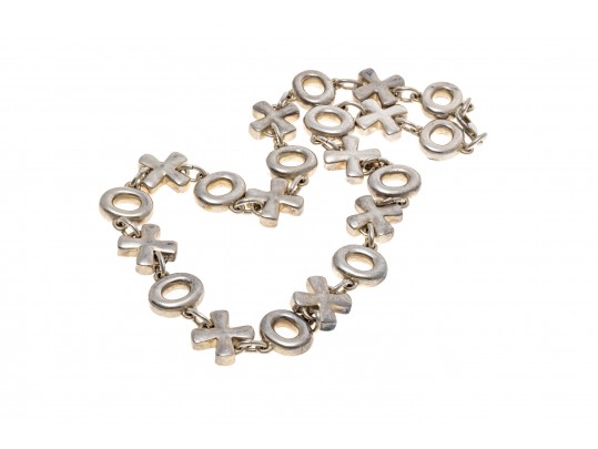 Sterling Silver 'XO' Link Carolee Necklace