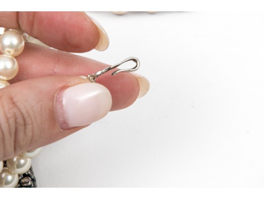 Classic Sterling And Beaded Necklaces And Bracelet