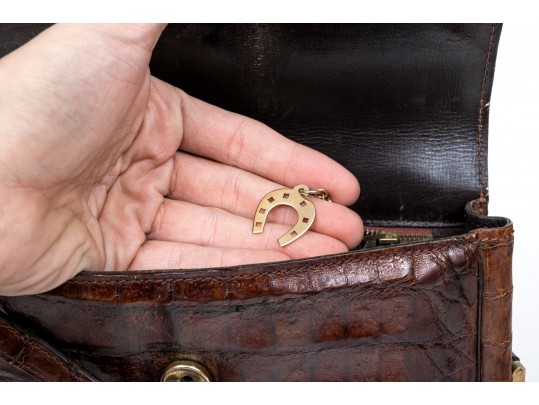 Three Stylish Allagator Leather Shoulder And Hand Bags