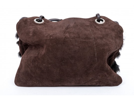 Hogan Leather And Fur Hand Bag