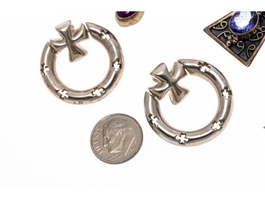 Collection Of Cross Pendant Necklaces And Cross Pendant Earrings