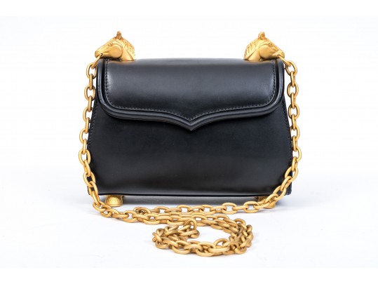 Vicenze Double Horse Head Leather Shoulder Bag