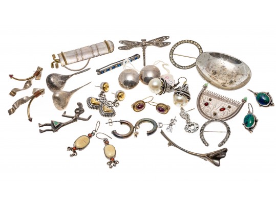 Collection Of Sterling Silver Jewelry, 91.3 Dwt