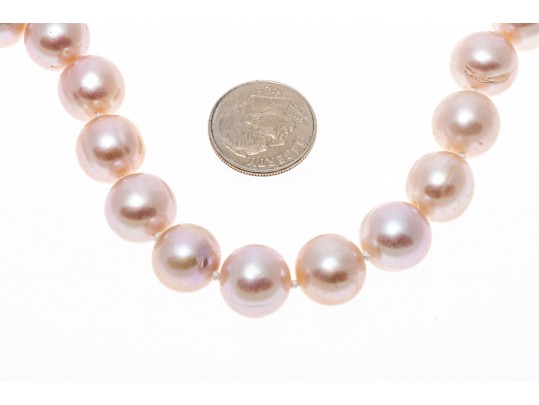 Pale Pink Cultured Freshwater Pearl Necklace