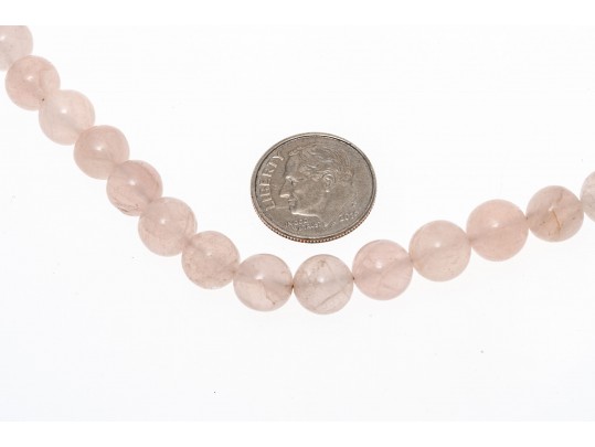 Lot Of Pretty Rose Quartz Themed Jewelery, Including A Heart Motif Bracelet