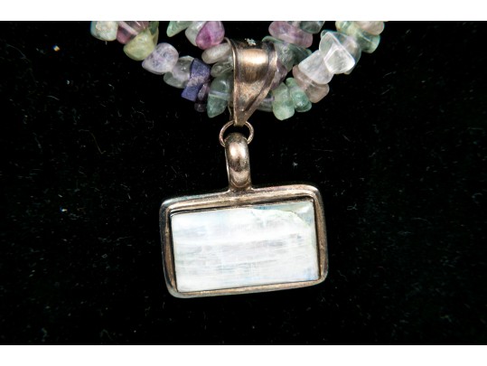 Colorful Fluorite, Amethyst And Coral Beaded Jewelry