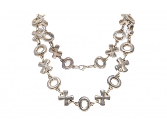 Sterling Silver 'XO' Link Carolee Necklace
