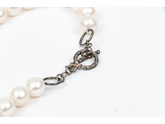 White And Multi-Colored Cultured Pearls Necklaces