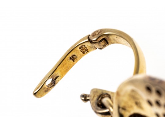 Vermeil Sterling And Pink Tourmaline Deity Pendant