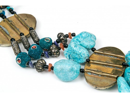 Large Group Of Colorful Turquoise And Cinnabar Jewelry