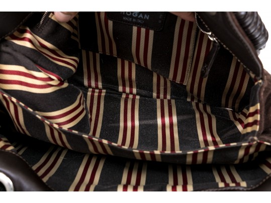 Hogan Leather And Fur Hand Bag