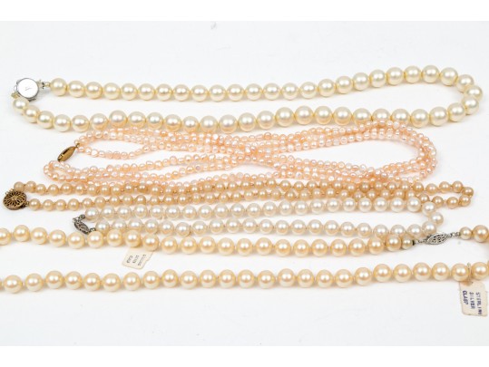 Eleven Stone And Faux Pearl Beaded Necklaces