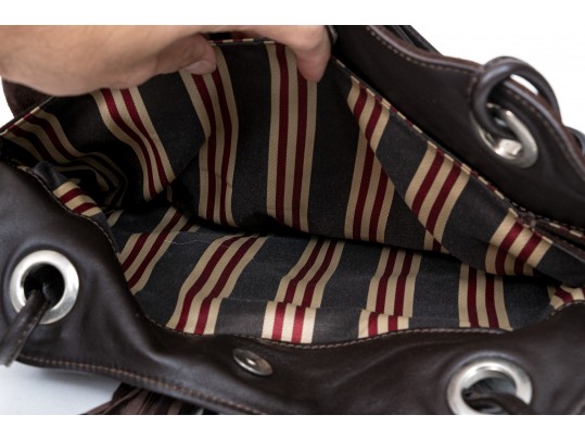 Hogan Leather And Fur Hand Bag