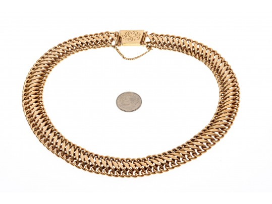 Classic 14K Curb Style Chain Necklace