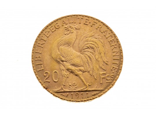 1911 20 Franc Gold French Coin