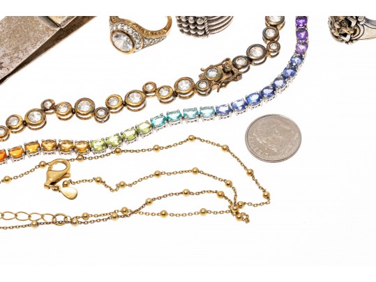 Lot Of Assorted Sterling Silver And Gold Filled Jewelry Pieces