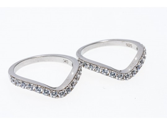 Lot Of Eleven Assorted Sterling Silver Rings Group, Synthetic And Glass Stones