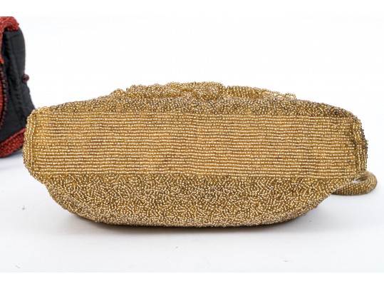 Six Classic Colorful Beaded Hand Bags 