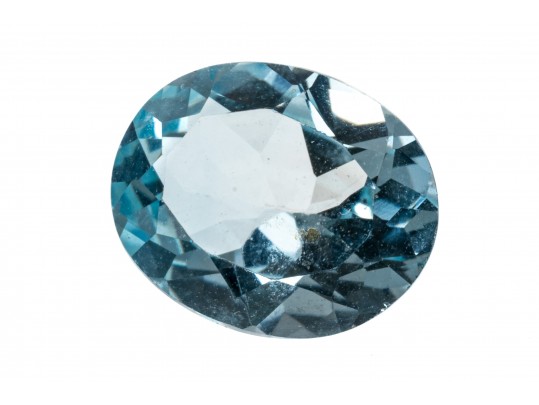 Loose Stone: One Oval Faceted Light Blue Topaz, 