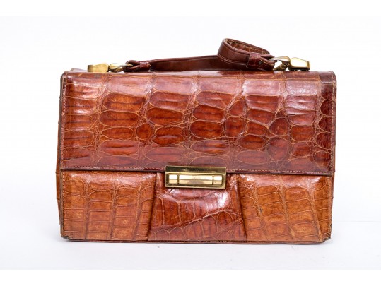 Three Stylish Allagator Leather Shoulder And Hand Bags