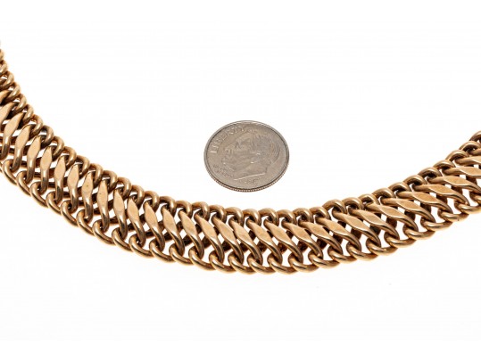 Classic 14K Curb Style Chain Necklace