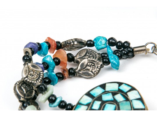 Large Group Of Colorful Turquoise And Cinnabar Jewelry