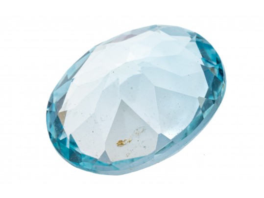Loose Stone: One Oval Faceted Light Blue Topaz, 