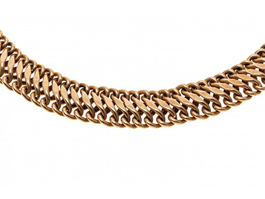 Classic 14K Curb Style Chain Necklace