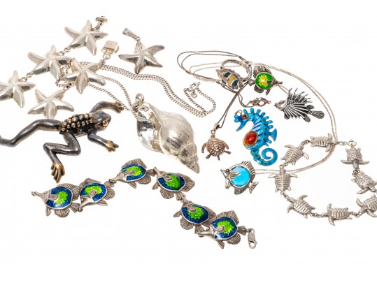 Lot Of Assorted Fun Sea Life Creature Motif Jewelry Pieces