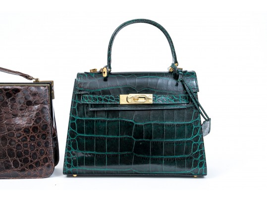 Two Alligator Leather Hand Bags