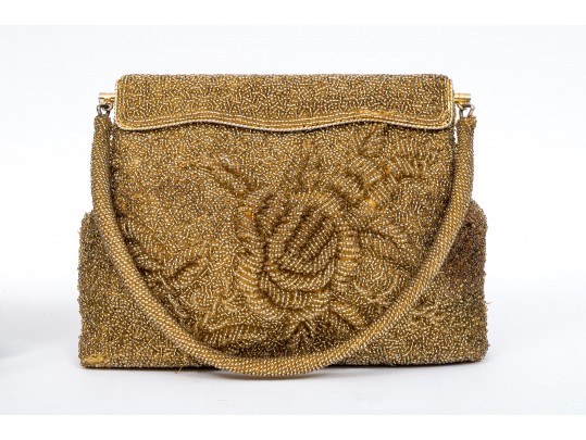 Six Classic Colorful Beaded Hand Bags 