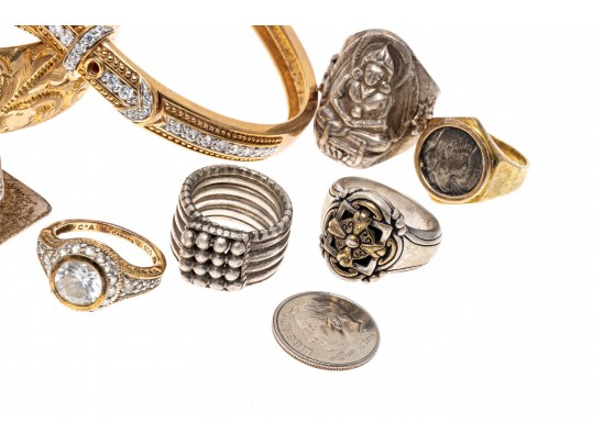 Lot Of Assorted Sterling Silver And Gold Filled Jewelry Pieces