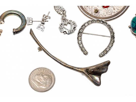 Collection Of Sterling Silver Jewelry, 91.3 Dwt