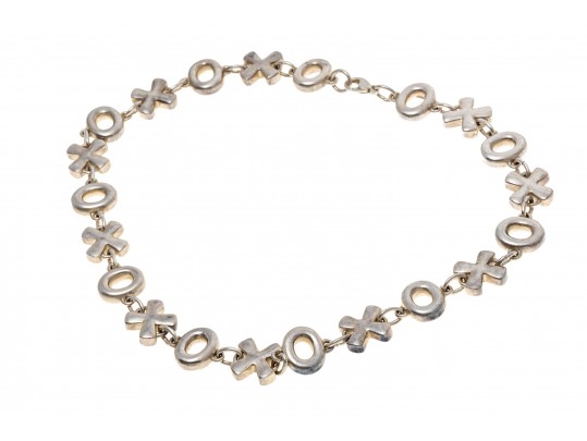 Sterling Silver 'XO' Link Carolee Necklace