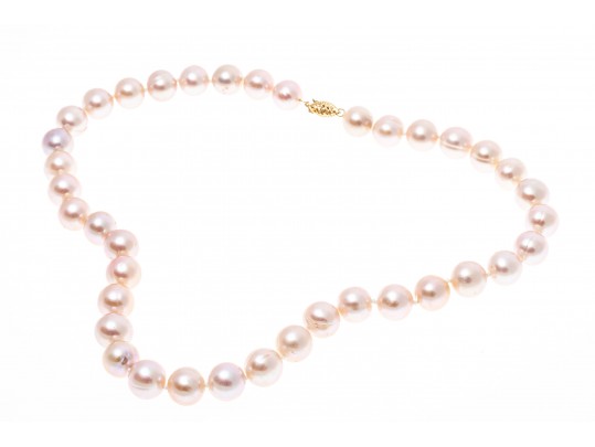 Pale Pink Cultured Freshwater Pearl Necklace