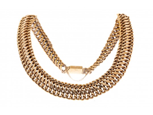 Classic 14K Curb Style Chain Necklace