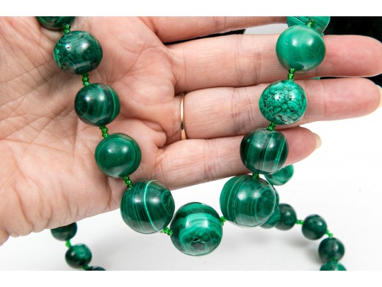 Deep Green Malachite Stone Necklaces And Earrings