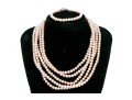 Pale Pink Freshwater Pearl And Sterling Necklaces And Bracelet Set
