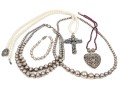 Classic Sterling And Beaded Necklaces And Bracelet
