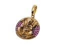 Vermeil Sterling And Pink Tourmaline Deity Pendant