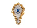 Vintage 14K Diamond, Sapphire And Blue Spinel Brooch