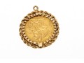 1880 British Gold Coin In 14K Pendant