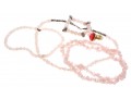 Lot Of Pretty Rose Quartz Themed Jewelery, Including A Heart Motif Bracelet