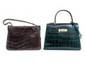 Two Alligator Leather Hand Bags