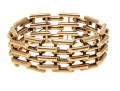 14K Open Bar Styled Wide Link Bracelet