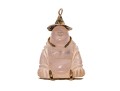 14K And Carved Rose Quartz Buddha Pendant